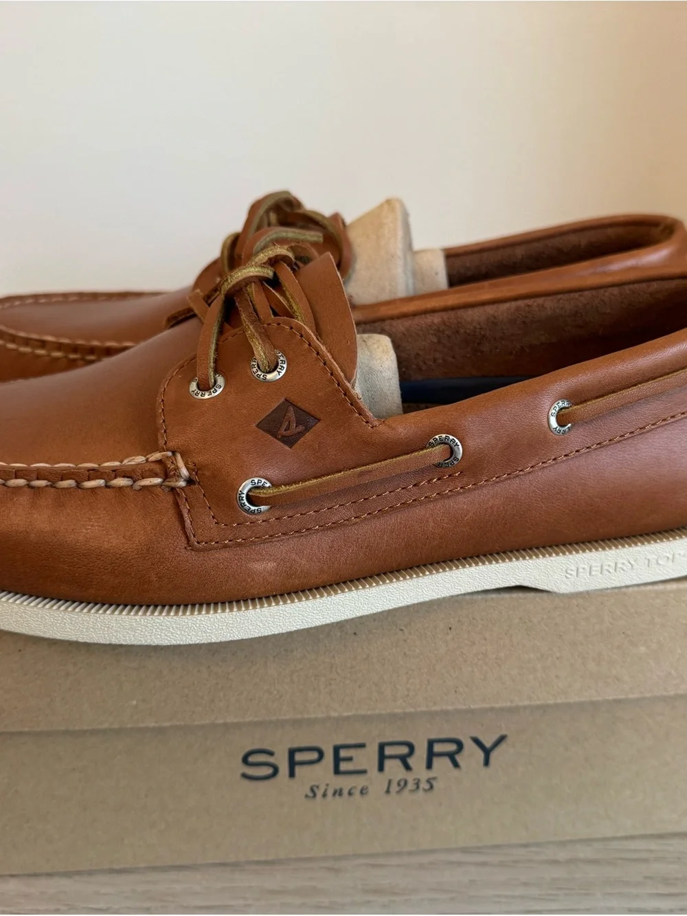 Sperry Brown Leather 2-Eye Boat Shoes